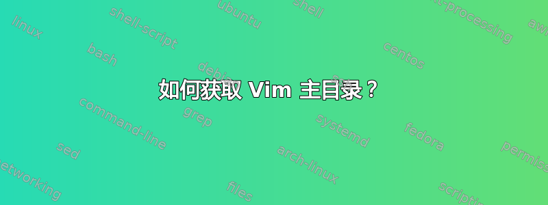 如何获取 Vim 主目录？