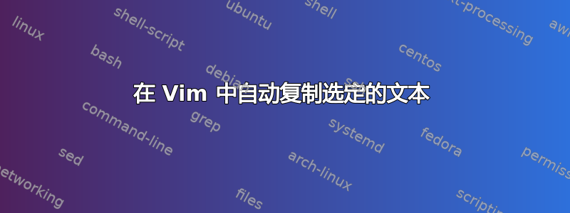 在 Vim 中自动复制选定的文本