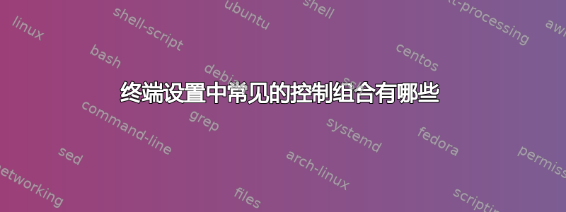 终端设置中常见的控制组合有哪些