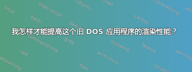 我怎样才能提高这个旧 DOS 应用程序的渲染性能？