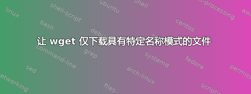 让 wget 仅下载具有特定名称模式的文件