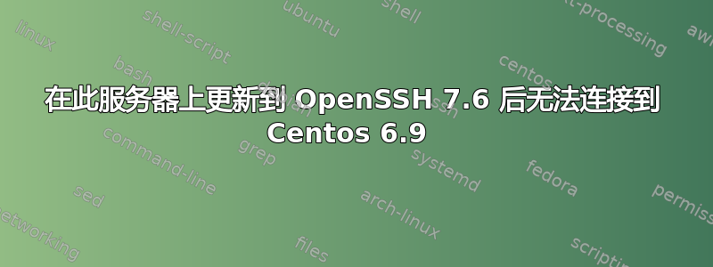 在此服务器上更新到 OpenSSH 7.6 后无法连接到 Centos 6.9 