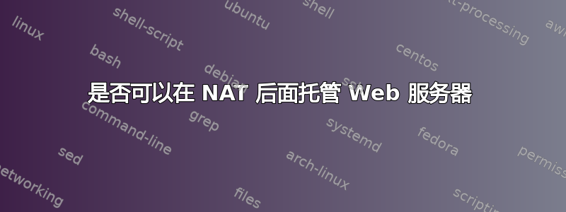 是否可以在 NAT 后面托管 Web 服务器