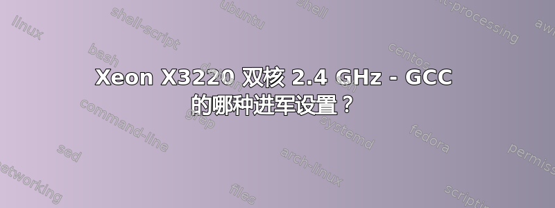 Xeon X3220 双核 2.4 GHz - GCC 的哪种进军设置？