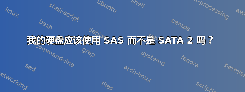 我的硬盘应该使用 SAS 而不是 SATA 2 吗？