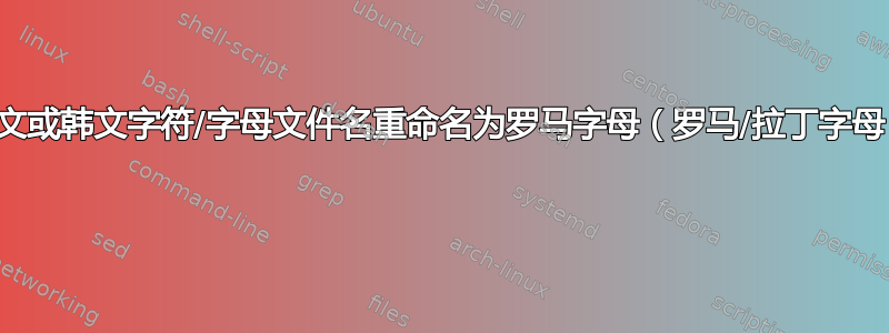 用于将日文或韩文字符/字母文件名重命名为罗马字母（罗马/拉丁字母）的软件 