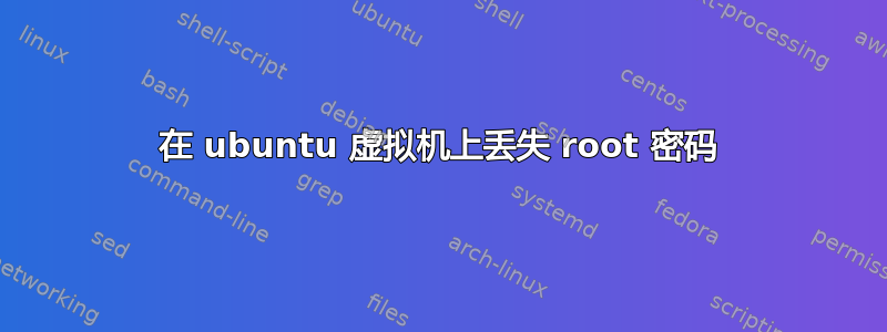 在 ubuntu 虚拟机上丢失 root 密码