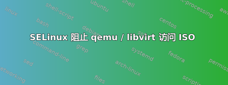 SELinux 阻止 qemu / libvirt 访问 ISO