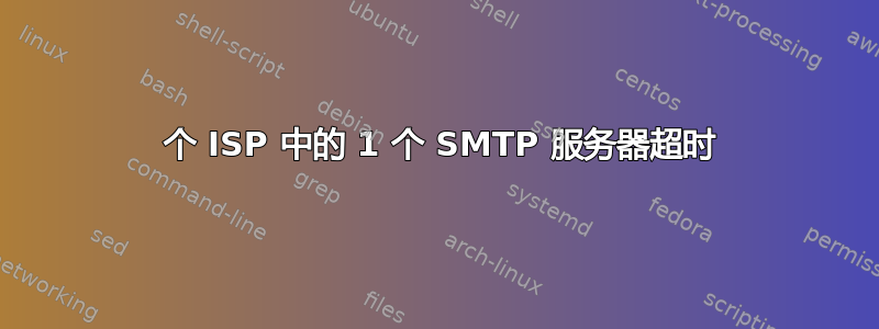 2 个 ISP 中的 1 个 SMTP 服务器超时