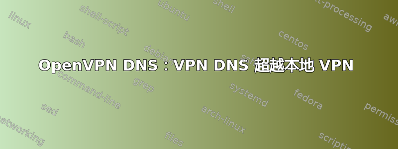 OpenVPN DNS：VPN DNS 超越本地 VPN