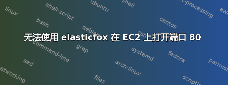 无法使用 elasticfox 在 EC2 上打开端口 80