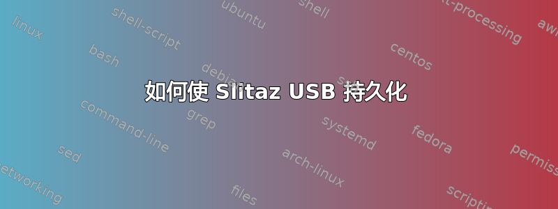 如何使 Slitaz USB 持久化