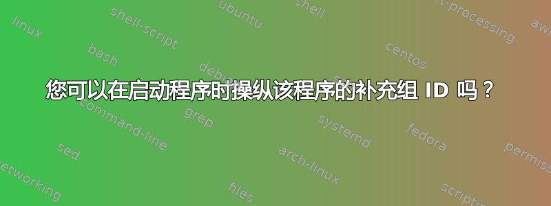 您可以在启动程序时操纵该程序的补充组 ID 吗？