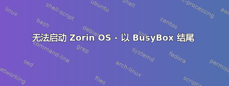 无法启动 Zorin OS - 以 BusyBox 结尾