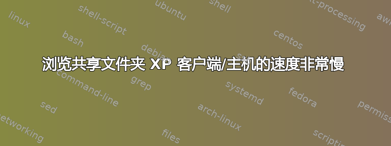 浏览共享文件夹 XP 客户端/主机的速度非常慢