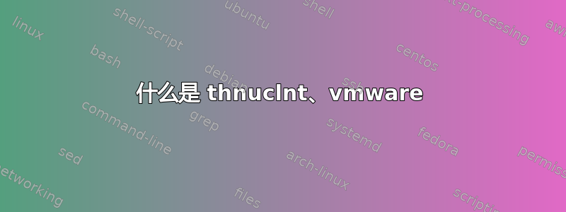 什么是 thnuclnt、vmware