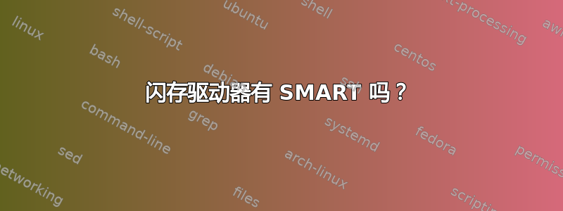 闪存驱动器有 SMART 吗？