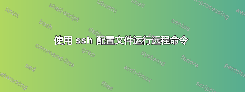 使用 ssh 配置文件运行远程命令