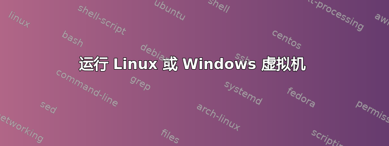 运行 Linux 或 Windows 虚拟机