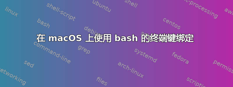 在 macOS 上使用 bash 的终端键绑定