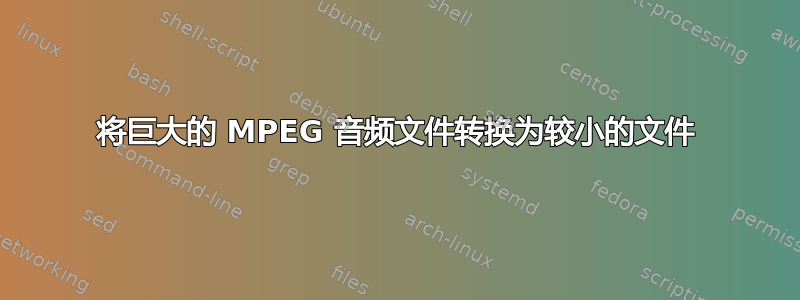 将巨大的 MPEG 音频文件转换为较小的文件