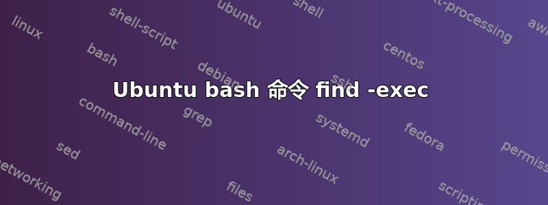 Ubuntu bash 命令 find -exec