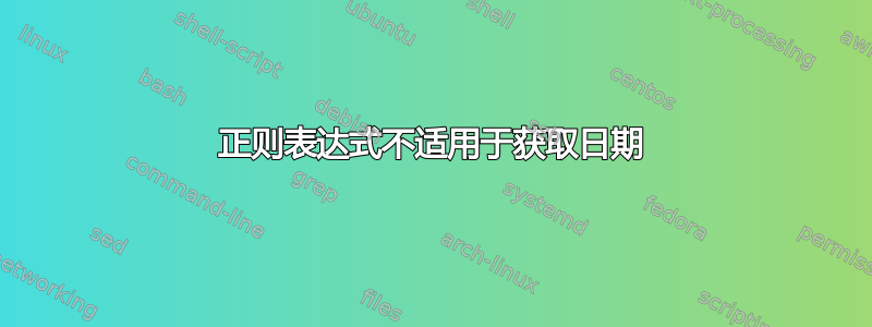 正则表达式不适用于获取日期