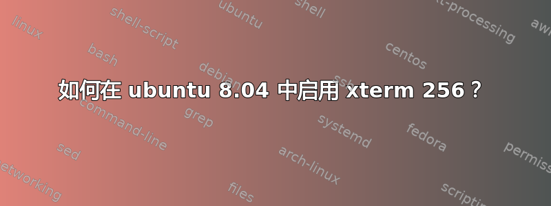 如何在 ubuntu 8.04 中启用 xterm 256？