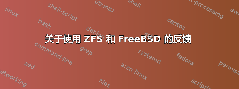 关于使用 ZFS 和 FreeBSD 的反馈