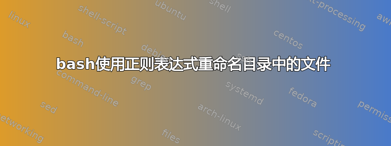 bash使用正则表达式重命名目录中的文件