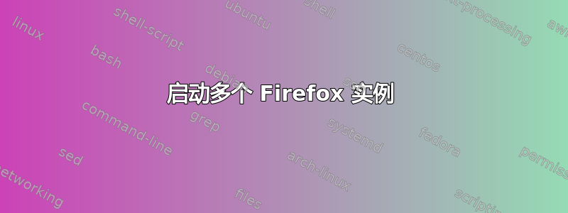 启动多个 Firefox 实例