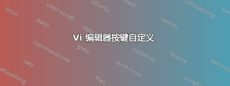 Vi 编辑器按键自定义