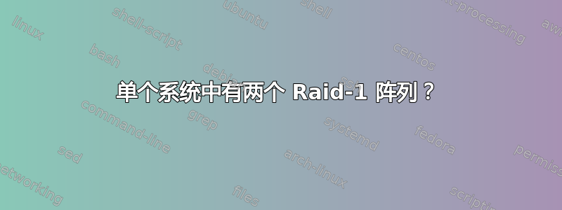 单个系统中有两个 Raid-1 阵列？