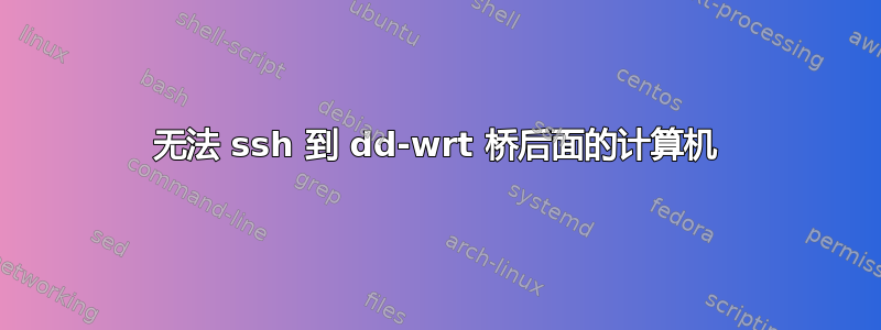 无法 ssh 到 dd-wrt ​​桥后面的计算机