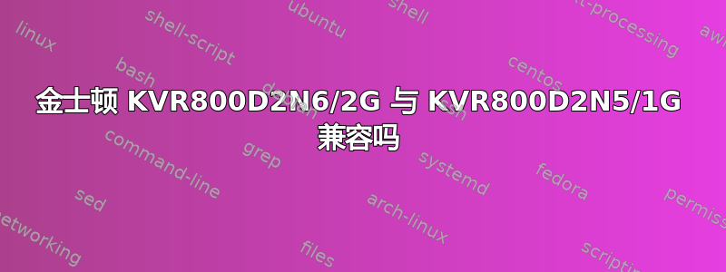 金士顿 KVR800D2N6/2G 与 KVR800D2N5/1G 兼容吗