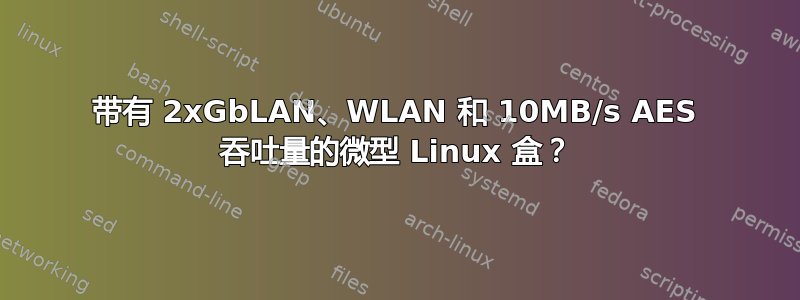 带有 2xGbLAN、WLAN 和 10MB/s AES 吞吐量的微型 Linux 盒？