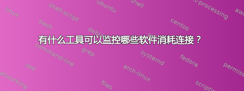 有什么工具可以监控哪些软件消耗连接？