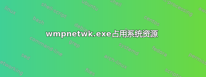 wmpnetwk.exe占用系统资源