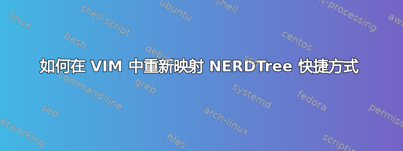 如何在 VIM 中重新映射 NERDTree 快捷方式