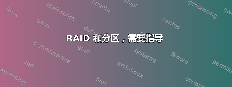 RAID 和分区，需要指导