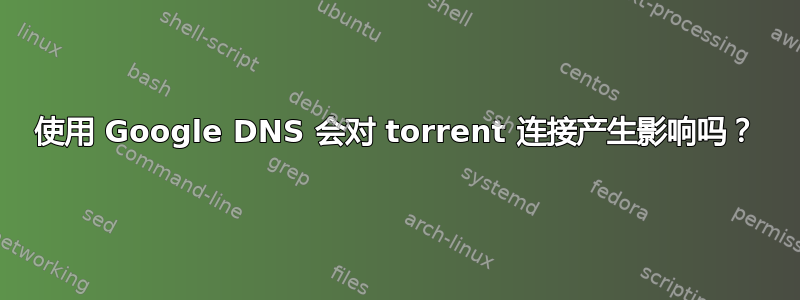 使用 Google DNS 会对 torrent 连接产生影响吗？