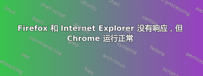 Firefox 和 Internet Explorer 没有响应，但 Chrome 运行正常