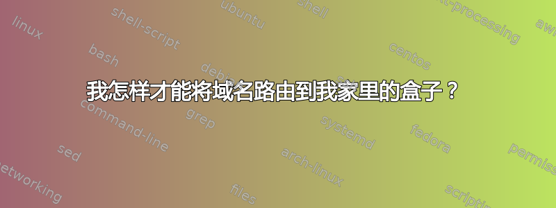 我怎样才能将域名路由到我家里的盒子？