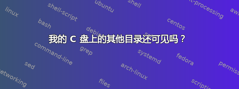 我的 C 盘上的其他目录还可见吗？