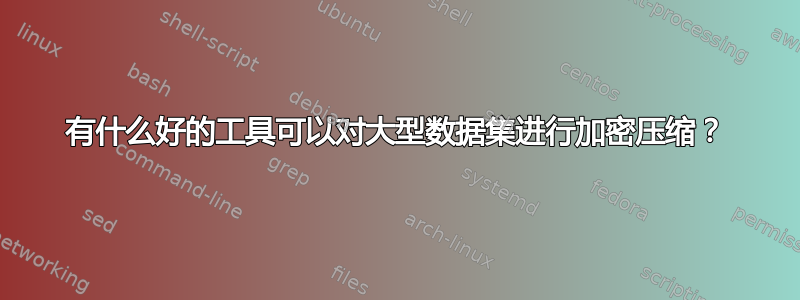 有什么好的工具可以对大型数据集进行加密压缩？