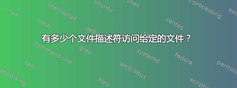 有多少个文件描述符访问给定的文件？