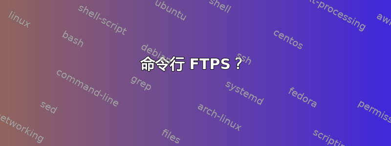 命令行 FTPS？