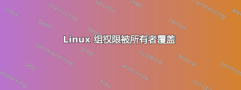 Linux 组权限被所有者覆盖