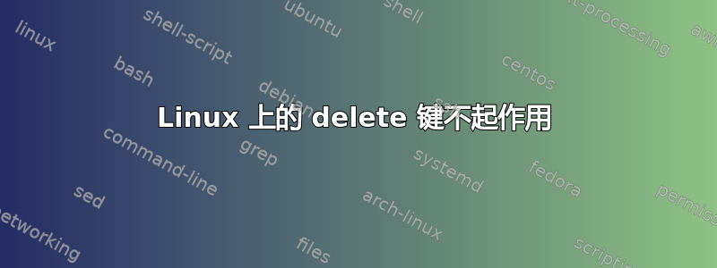 Linux 上的 delete 键不起作用