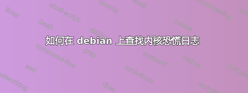 如何在 debian 上查找内核恐慌日志